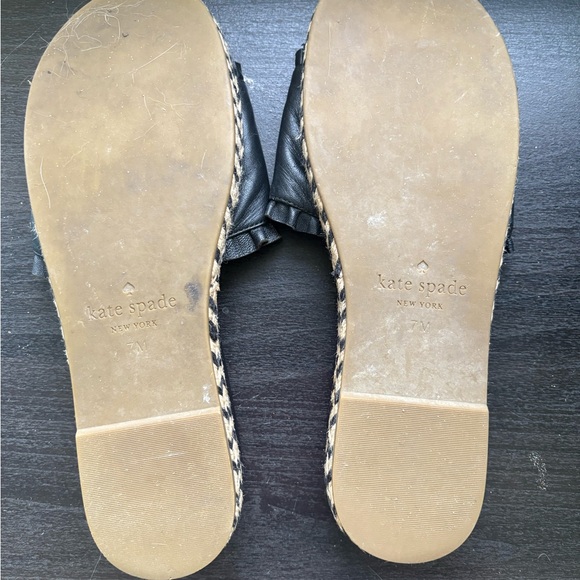 Kate Spade Black Ruffle Slide Sandals - Picture 4 of 4